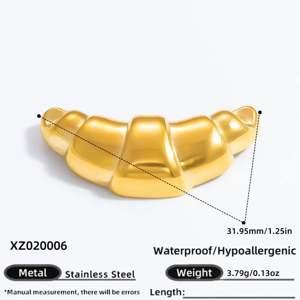 Women's Stainless Steel Flower Brooches With Electroplating