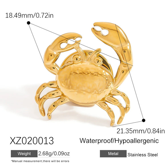 Women's Stainless Steel Flower Brooches With Electroplating