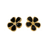 Women's Stainless Steel Flower Earrings With Dripping Oil Finish Sweet High End Floral Design Non Fading Fashion Jewelry