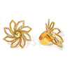Women's Stainless Steel Flower Fashion Ring Electroplated Simple Elegant Allmatch Hollow Opening