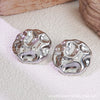 Women's Stainless Steel Flower Heart Drop Geometric Earrings Electroplated