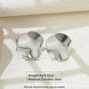 Women's Stainless Steel Flower Heart Drop Geometric Earrings Electroplated