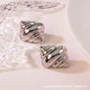 Women's Stainless Steel Flower Heart Drop Geometric Earrings Electroplated