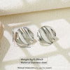 Women's Stainless Steel Flower Heart Drop Geometric Earrings Electroplated