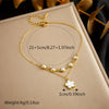 Women's Stainless Steel Flower Pendant Anklet With Retro Temperament And Fashion Style