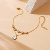 Women's Stainless Steel Flower Pendant Anklet With Retro Temperament And Fashion Style