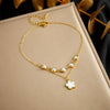 Women's Stainless Steel Flower Pendant Anklet With Retro Temperament And Fashion Style
