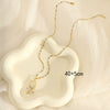 Women's Stainless Steel Flower Pendant Necklace With Mixed Gemstone Setting And Electroplating In Simple Geometric Style