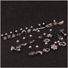 Women's Stainless Steel Flower Stud Earrings Inlaid With Zircon