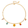 Women's Stainless Steel Food Fruit Style Clavicle Chain Pendant Necklace With Electroplating