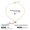 Women's Stainless Steel Fruit Pattern Necklace And Earring Set With Electroplating