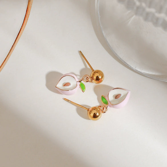 Women's Stainless Steel Fruit Shaped Electroplated Earrings