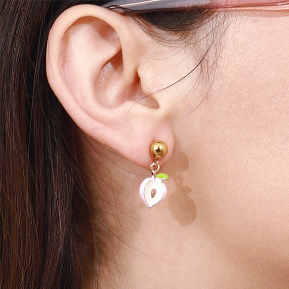 Women's Stainless Steel Fruit Shaped Electroplated Earrings