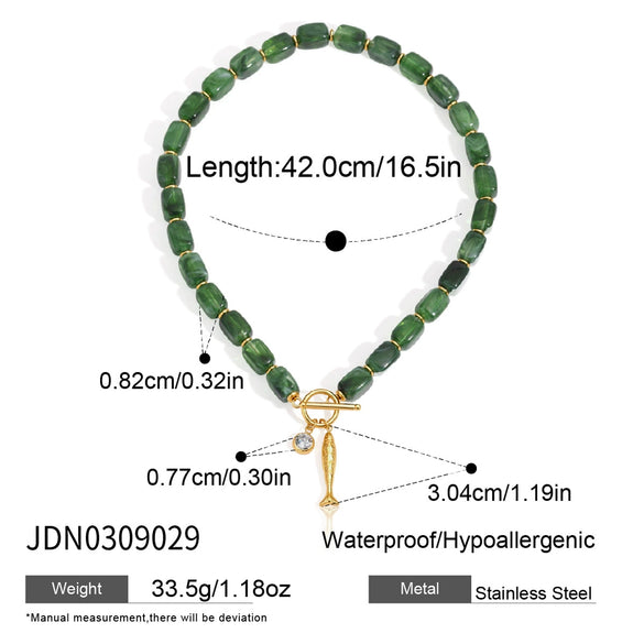 Women's Stainless Steel Geometric Animal Pendant Necklace With Pvd Vacuum Gold Plating And Lobster Clasp