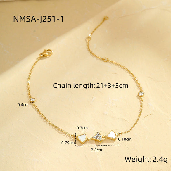 Women's Stainless Steel Geometric Anklet Fashion Simple