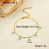 Women's Stainless Steel Geometric Beaded Pendant Bracelet Electroplated Fashion Jewelry