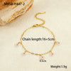 Women's Stainless Steel Geometric Beaded Pendant Bracelet Electroplated Fashion Jewelry