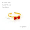 Women's 316L Stainless Steel Geometric Bow Ring Inlaid With Zircon