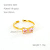 Women's 316L Stainless Steel Geometric Bow Ring Inlaid With Zircon