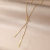 Women's Stainless Steel Geometric Box Chain Necklace With Electroplating Treatment Light Luxury And Exquisite Design