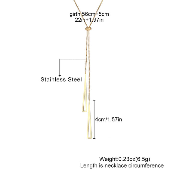 Women's Stainless Steel Geometric Box Chain Necklace With Electroplating Treatment Light Luxury And Exquisite Design