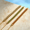 Women's Stainless Steel Geometric Bracelet With Dopamine Color Oil Drip Design And 18K Vacuum Plated Finish