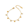 Women's Stainless Steel Geometric Bracelet With Rhinestone Accents And 18K Vacuum Plated Finish Simple Versatile Jewelry