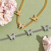Women's Stainless Steel Geometric Butterfly Electroplated Bracelet Jewelry