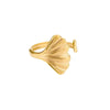 Women's Stainless Steel Geometric Butterfly Open Leaf Snake Retro Popular Ring With Electroplating