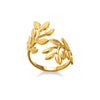 Women's Stainless Steel Geometric Butterfly Open Leaf Snake Retro Popular Ring With Electroplating