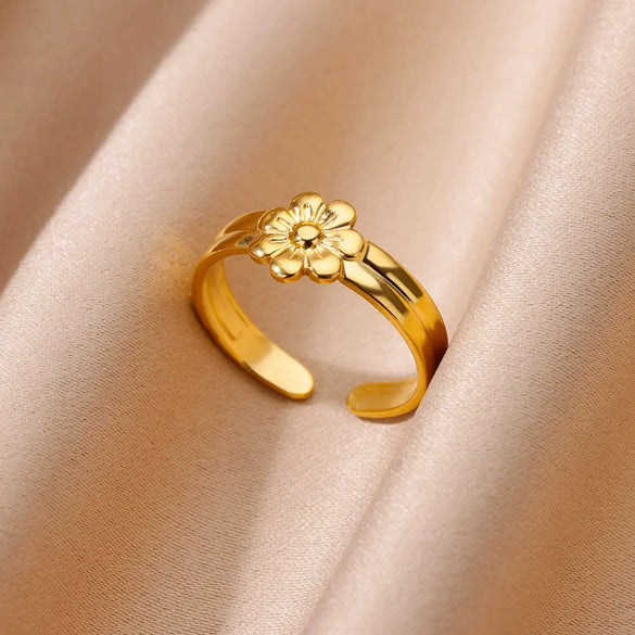 Women's Stainless Steel Geometric Butterfly Snakeshaped Opening Retro Popular Electroplated Ring