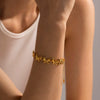 Women's Stainless Steel Geometric Butterfly Woven Chain Electroplated Bracelet Jewelry