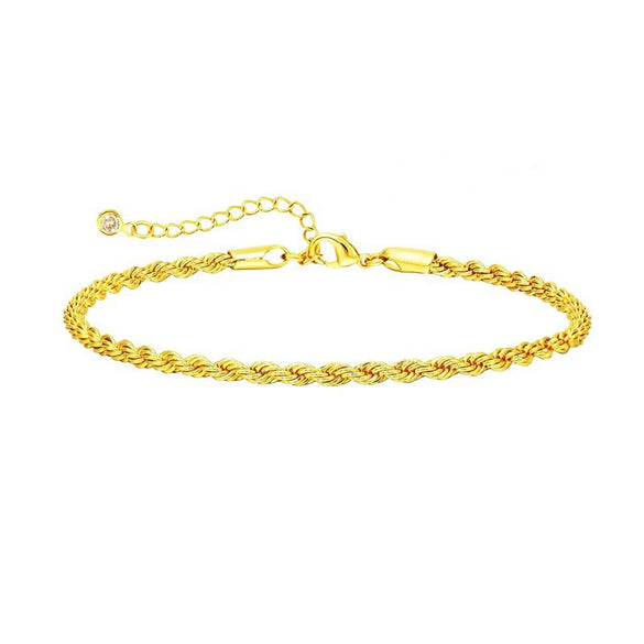 Women's Stainless Steel Geometric Chain Bracelet Set With Flat Snake Chain And Paperclip Chain Electroplated Simple Versatile Jewelry