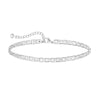 Women's Stainless Steel Geometric Chain Bracelet Set With Flat Snake Chain And Paperclip Chain Electroplated Simple Versatile Jewelry