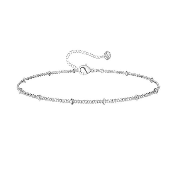 Women's Stainless Steel Geometric Chain Bracelet Set With Flat Snake Chain And Paperclip Chain Electroplated Simple Versatile Jewelry