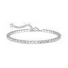 Women's Stainless Steel Geometric Chain Bracelet Set With Flat Snake Chain And Paperclip Chain Electroplated Simple Versatile Jewelry