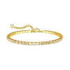 Women's Stainless Steel Geometric Chain Bracelet Set With Flat Snake Chain And Paperclip Chain Electroplated Simple Versatile Jewelry