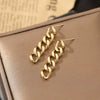 Women's Stainless Steel Geometric Chain Earrings With Electroplating