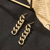 Women's Stainless Steel Geometric Chain Earrings With Electroplating