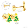 Women's Stainless Steel Geometric Christmas Earrings With Electroplated Festive Design Fashion Holiday Ear Accessories