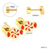 Women's Stainless Steel Geometric Christmas Earrings With Electroplated Festive Design Fashion Holiday Ear Accessories