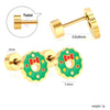 Women's Stainless Steel Geometric Christmas Earrings With Electroplated Festive Design Fashion Holiday Ear Accessories