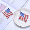 Women's Stainless Steel Geometric Color Block Stud Earrings With Electroplated Red White And Blue Minimalist Elegant Style