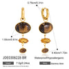Women's Stainless Steel Geometric Colorful Natural Stone Tassel Earrings With Plated Finish And Elegant Sparkling Design