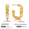 Women's Stainless Steel Geometric Cshaped Electroplated Earrings
