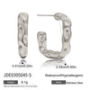 Women's Stainless Steel Geometric Cshaped Electroplated Earrings