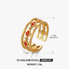 Women's Stainless Steel Geometric Devil's Eye Oil Drop Ring With Electroplating
