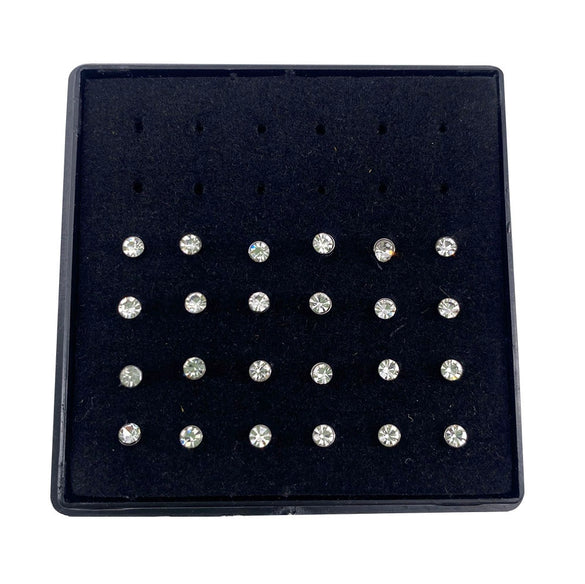 Women's Stainless Steel Geometric Diamondencrusted Nose Studs And Rings Body Piercing Jewelry