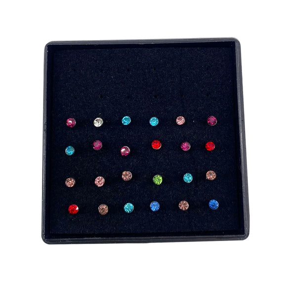 Women's Stainless Steel Geometric Diamondencrusted Nose Studs And Rings Body Piercing Jewelry