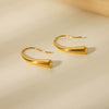 Women's Stainless Steel Geometric Drop Earrings With Electroplating
